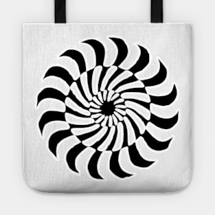 Black and White Optical Illusion Tote