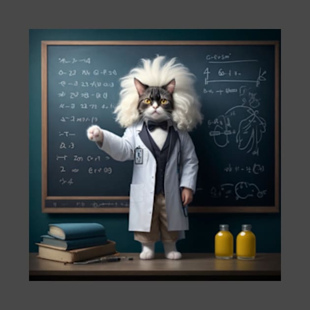 Albert Einstein's cat by zachbrayan