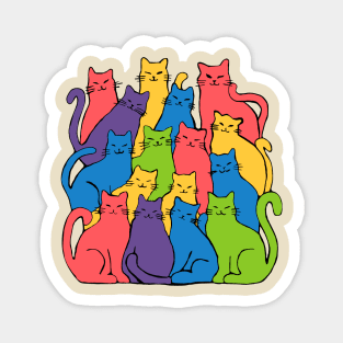 rainbow cats Magnet
