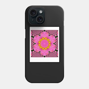 Mandala type of pattern from pink flower Phone Case