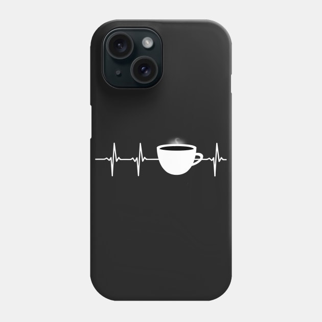 Coffee In My Heartbeat Phone Case by thingsandthings