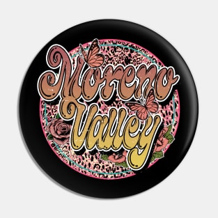 Graphic Proud Moreno Name Flower Birthday 70s 80s 90s Vintage Styles Pin