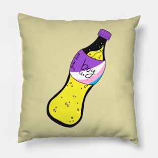 Boy lite bottle (nonbinary) Pillow