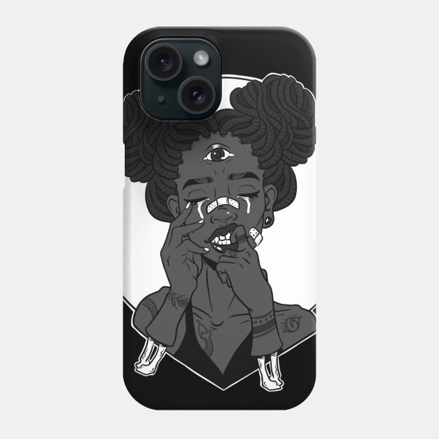 Tough Girl Phone Case by WildSkullflowerArt