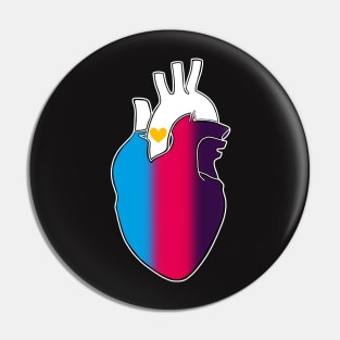 Polyamorous Pride Heart Pin