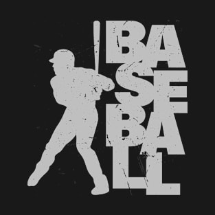 Baseball Lover - Grunge Baseball Player Typography T-Shirt