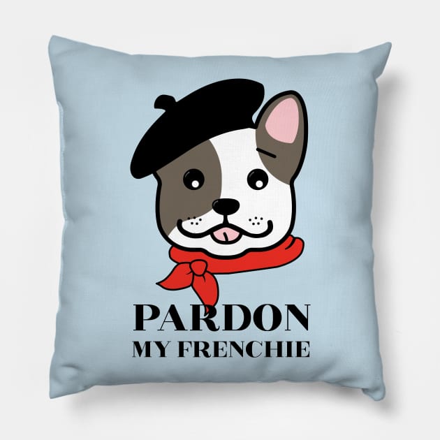 Pardon My Frenchie French Bulldog Pillow by KevinWillms1