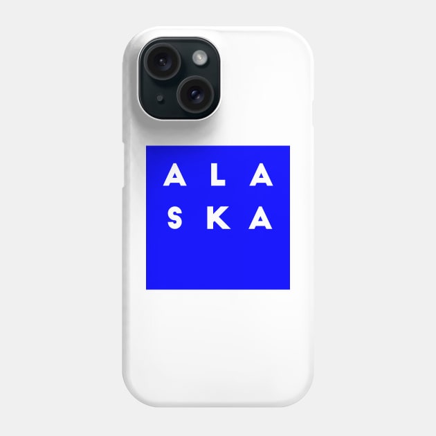 Alaska | Blue square letters Phone Case by Classical