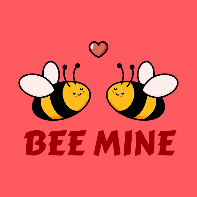 Bee Mine | Be Mine Bees Pun by Allthingspunny