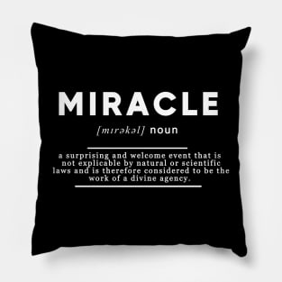 Miracle Definition Meaning Black Edition Pillow