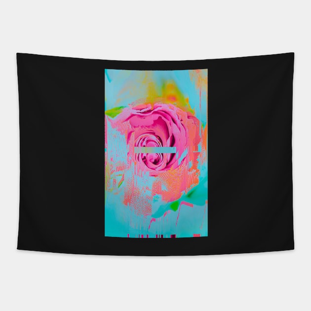 Glitch Rose Tapestry by raspberry-tea