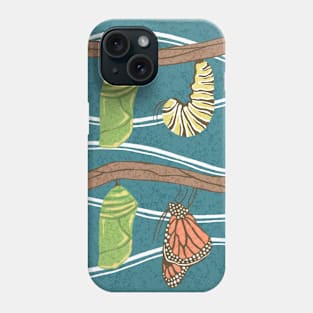 Butterfly metamorphosis pattern Phone Case