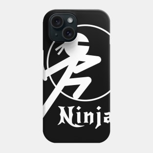 Stickman Ninja - White Phone Case