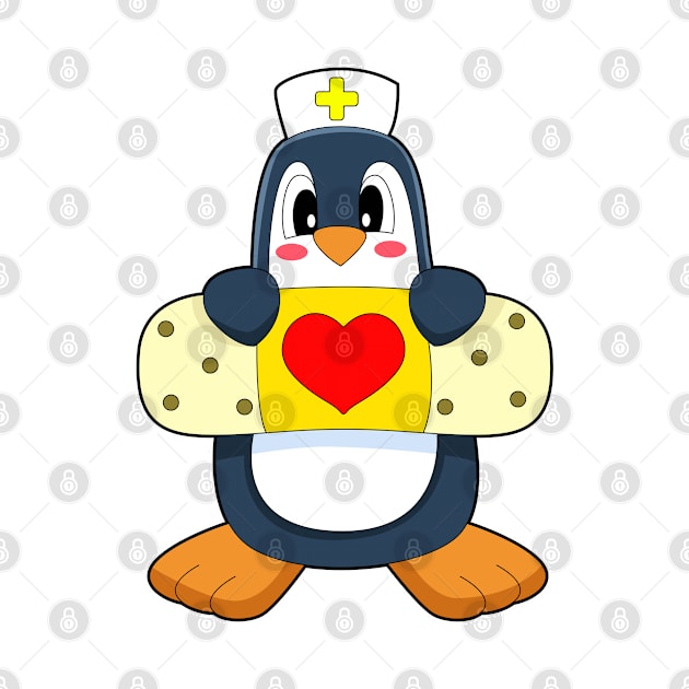 Penguin Nurse Plaster by Markus Schnabel