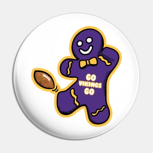 Minnesota Vikings Gingerbread Man Pin