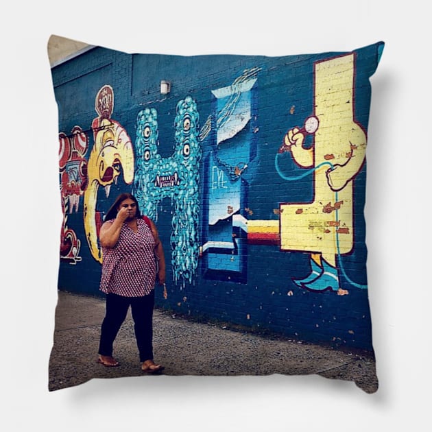 Lower East Side, Manhattan, NYC Pillow by eleonoraingrid