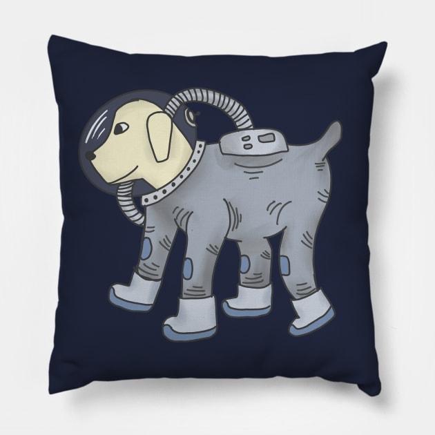 Space Dog Pillow by Geometrico22
