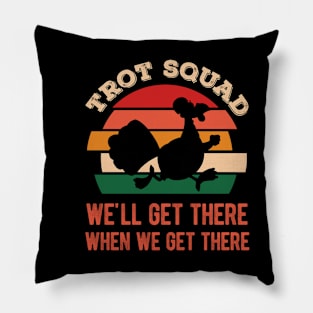 Funny Turkey Trot Squad Thanksgiving Pillow