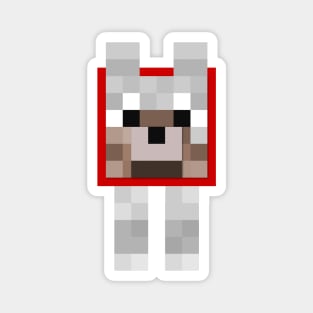 Minecraft Wolf with Red Collar Magnet