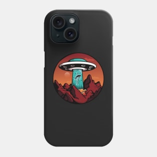 Alien Abduction in the Desert Phone Case