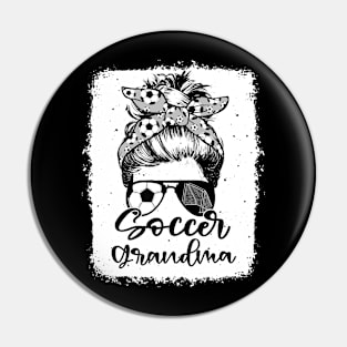 Soccer Grandma Vintage Leopard Messy Bun Bleached Pin