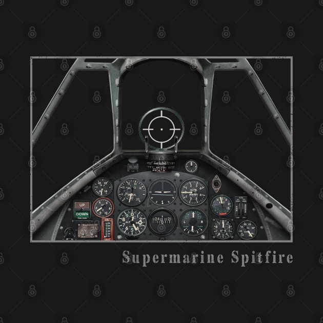 Cockpit Instruments Spitfire fighter aircraft WW2 by Jose Luiz Filho