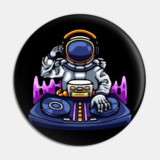 Astronaut DJ Pin