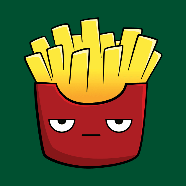 Cute, Kawaii Cartoon Fries by rideawavedesign