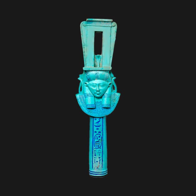 Egyptian Faience Sistrum by WillowNox7