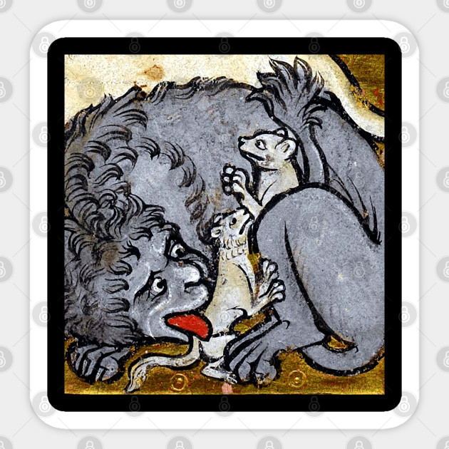 Medieval Funny Weird Cat Art Painting Shirt Weird Cat Painting Art Sticker Teepublic