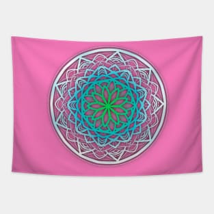 Icy & Green Mandala Tapestry