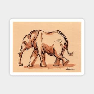 Gentle Giant: Elephant Watercolor Painting #18 Magnet