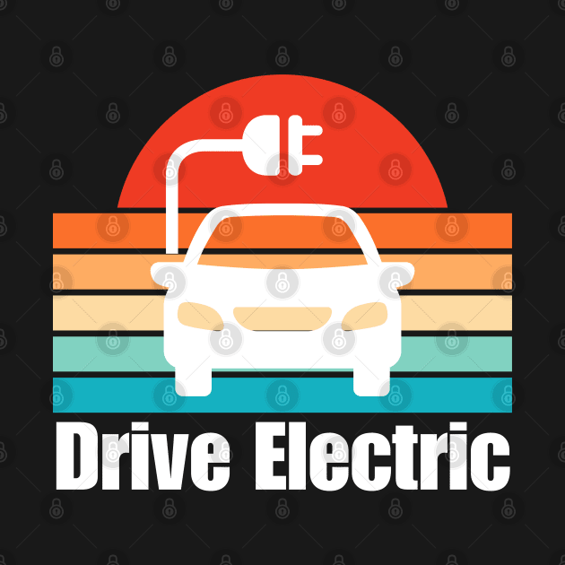 Drive Electric Retro Sunset by HobbyAndArt