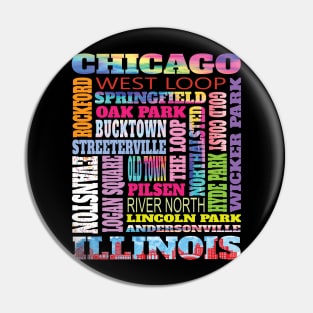 Fun Chicago Illinois Windy City Neighborhoods The Lake Pride Pin