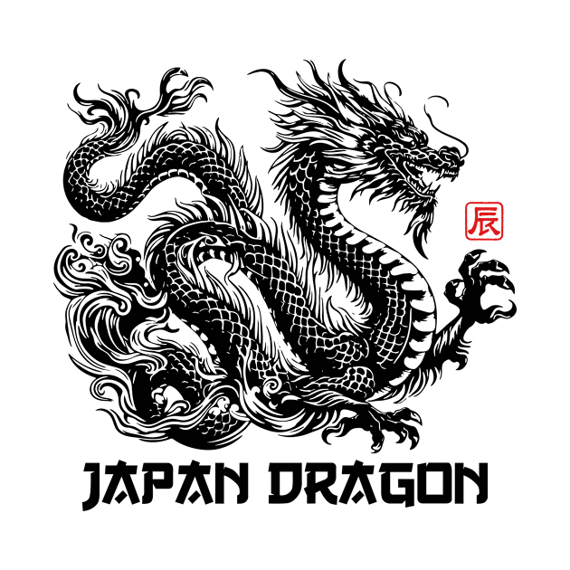 Dragon Japanese Japan by Supertrooper