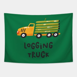 Logging Truck Tapestry