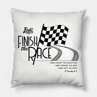 Checkered Flag, Finish the Race Pillow