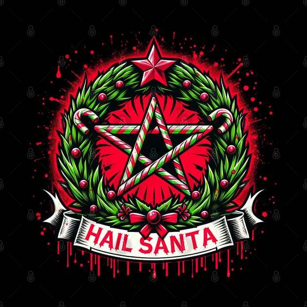 Hail Santa Wreath by Sketchy