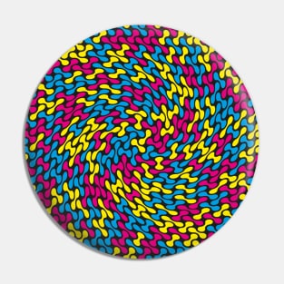 Twisted Metaballs Pattern (CMYK) Pin