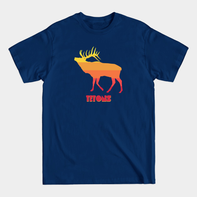 Disover Tetons Elk - Tetons - T-Shirt