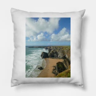 Bedruthan Steps, Cornwall Pillow