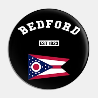 🐱‍👤 Bedford Ohio Strong, Buckeye State Flag, 1823, City Pride Pin
