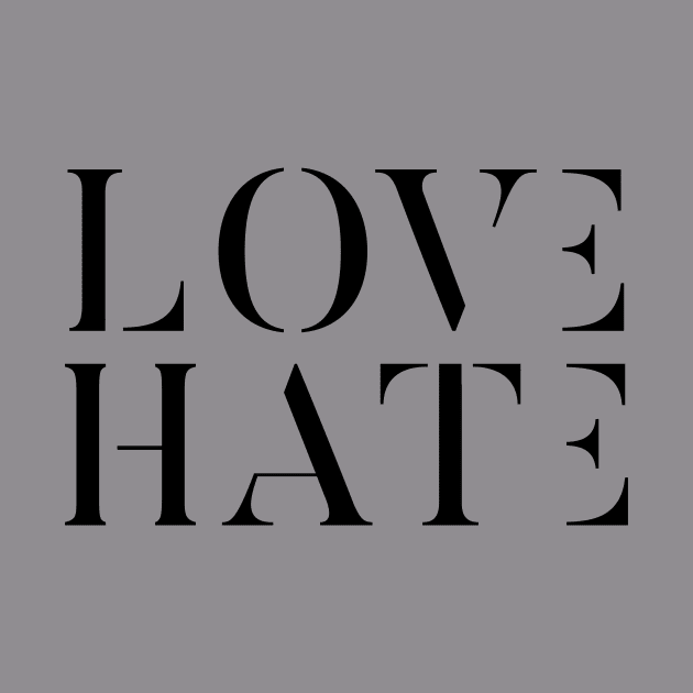 Love Hate Typography by lkn