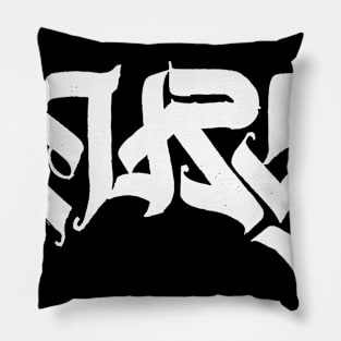 White calligraphy Pillow