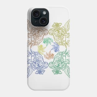 Colorful symetrical geometric flower pattern design Phone Case