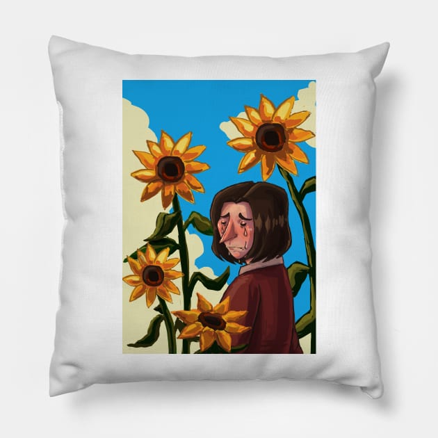 Sunflower Nishiki Pillow by Kaerepi