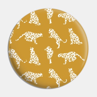 Gold Leopard Silhouettes Pin