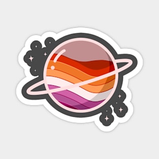 glass pride planets - lesbian Magnet