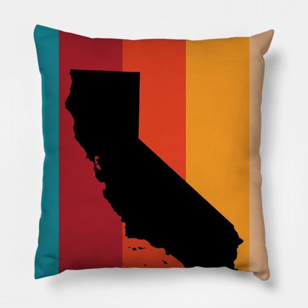 Sunnyvale California Retro Pillow by easytees