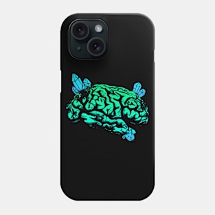 Crystals Brain - Green and Blue Phone Case